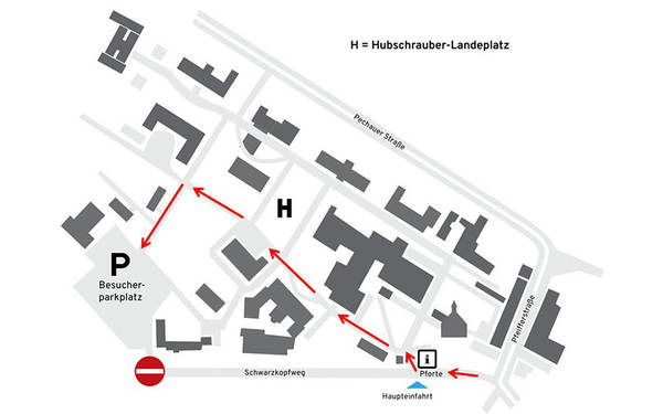 Geänderte Zufahrt Besucherparkplatz ab 24. Januar 2022 Geänderte Verkehrsführung Parkplatz Pfeiffersche Stiftungen